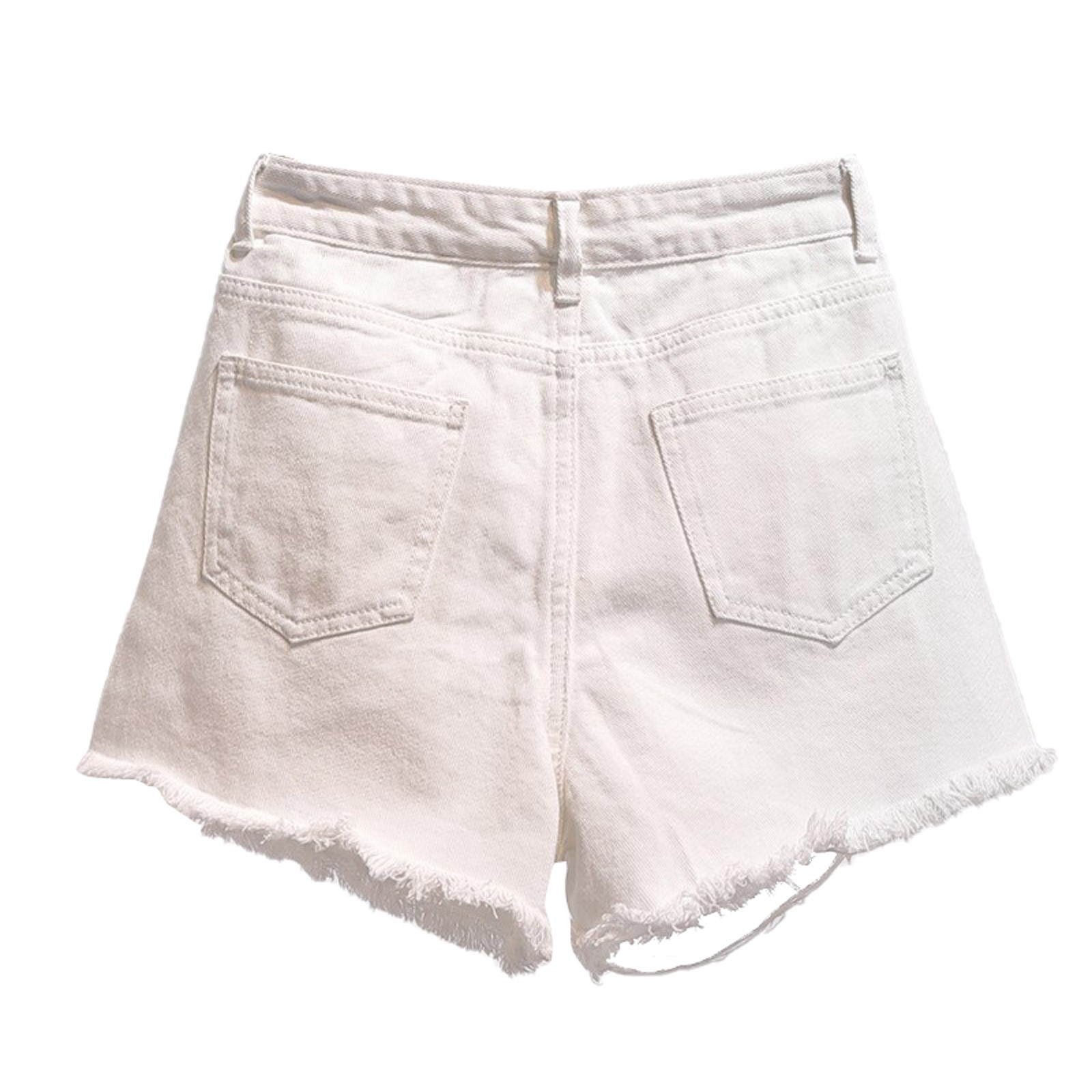 thumbnail image 5 of Pantalones cortos ligeros de denim de pierna ancha para mujer - Cintura alta, corte holgado para verano, playa y uso informal (S-XXL), 5 of 5